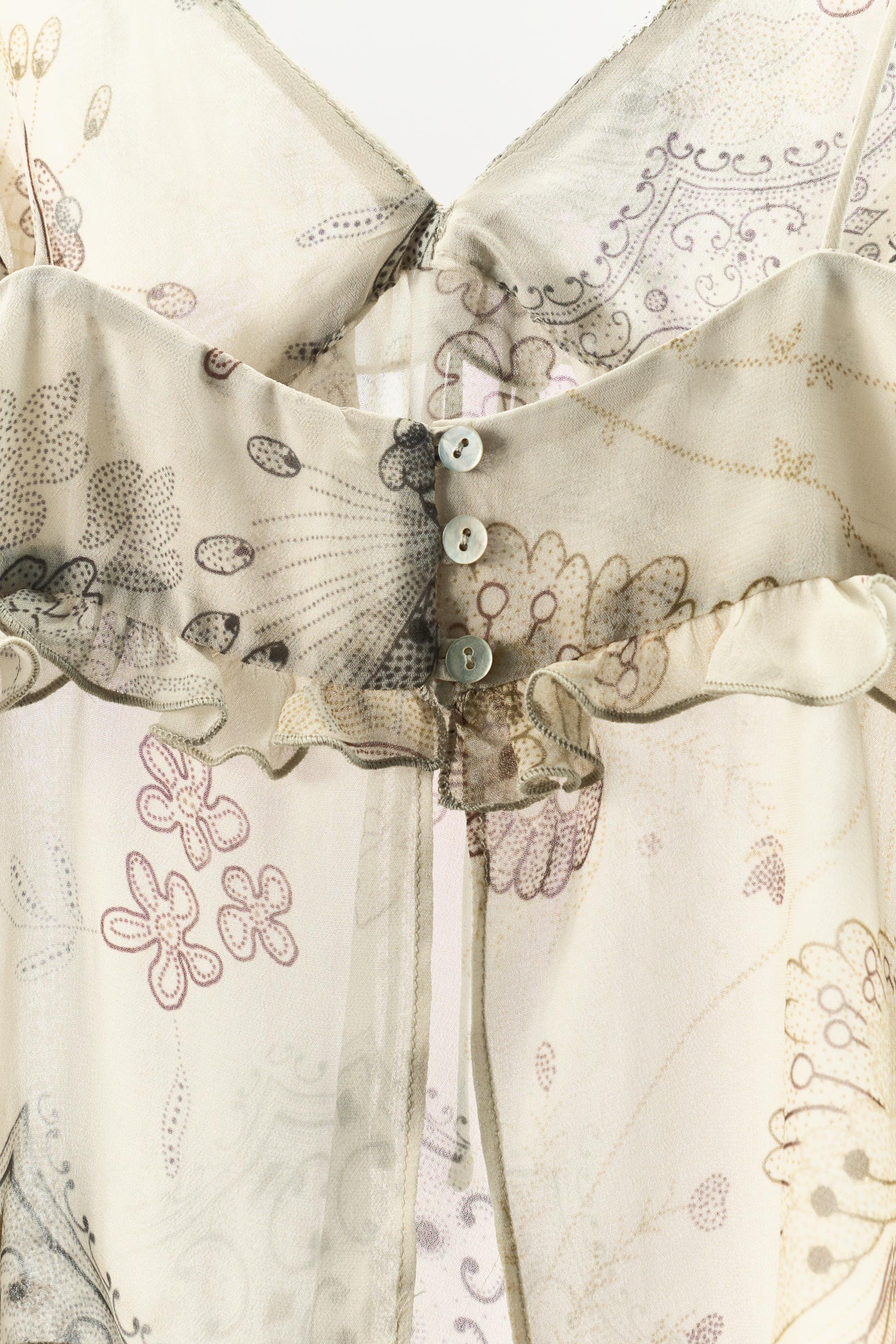 RUFFLED PRINTED CAMISOLE